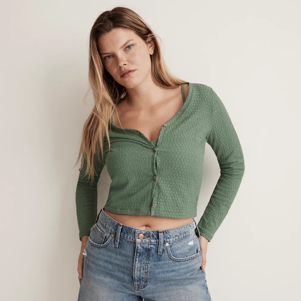 Madewell Crinkle Cardigan Nwt